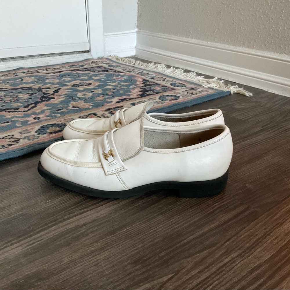 vintage white loafers